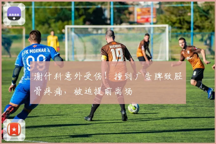 谢什科意外受伤!撞到广告牌致胫骨疼痛,被迫提前离场